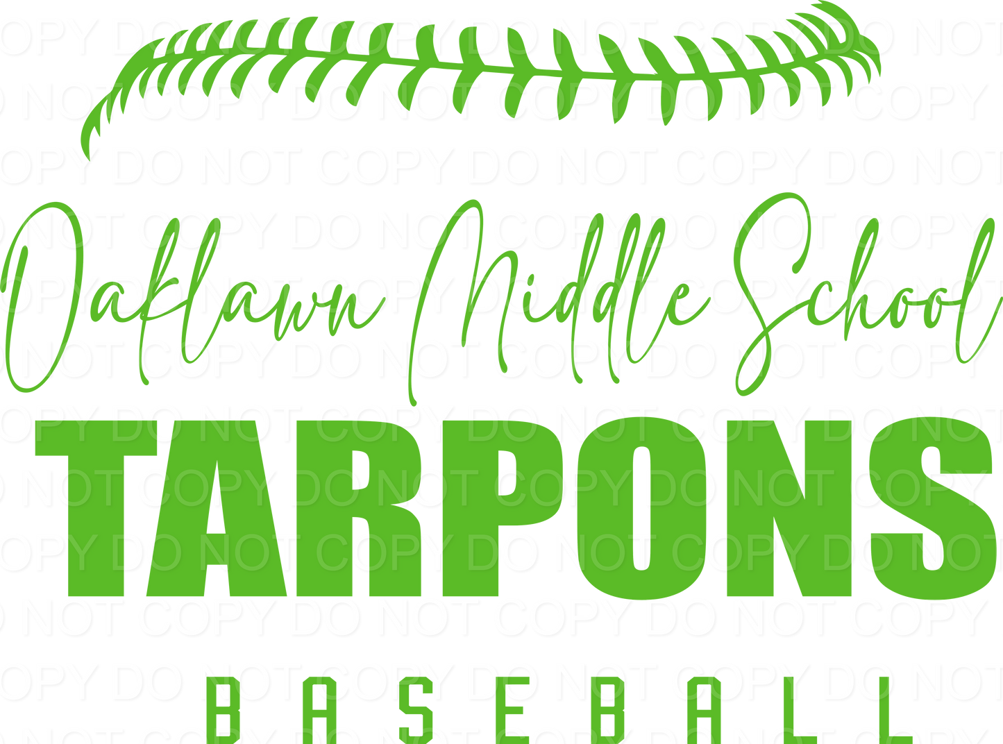 Oaklawn  Middle School Half Ball DTF Print