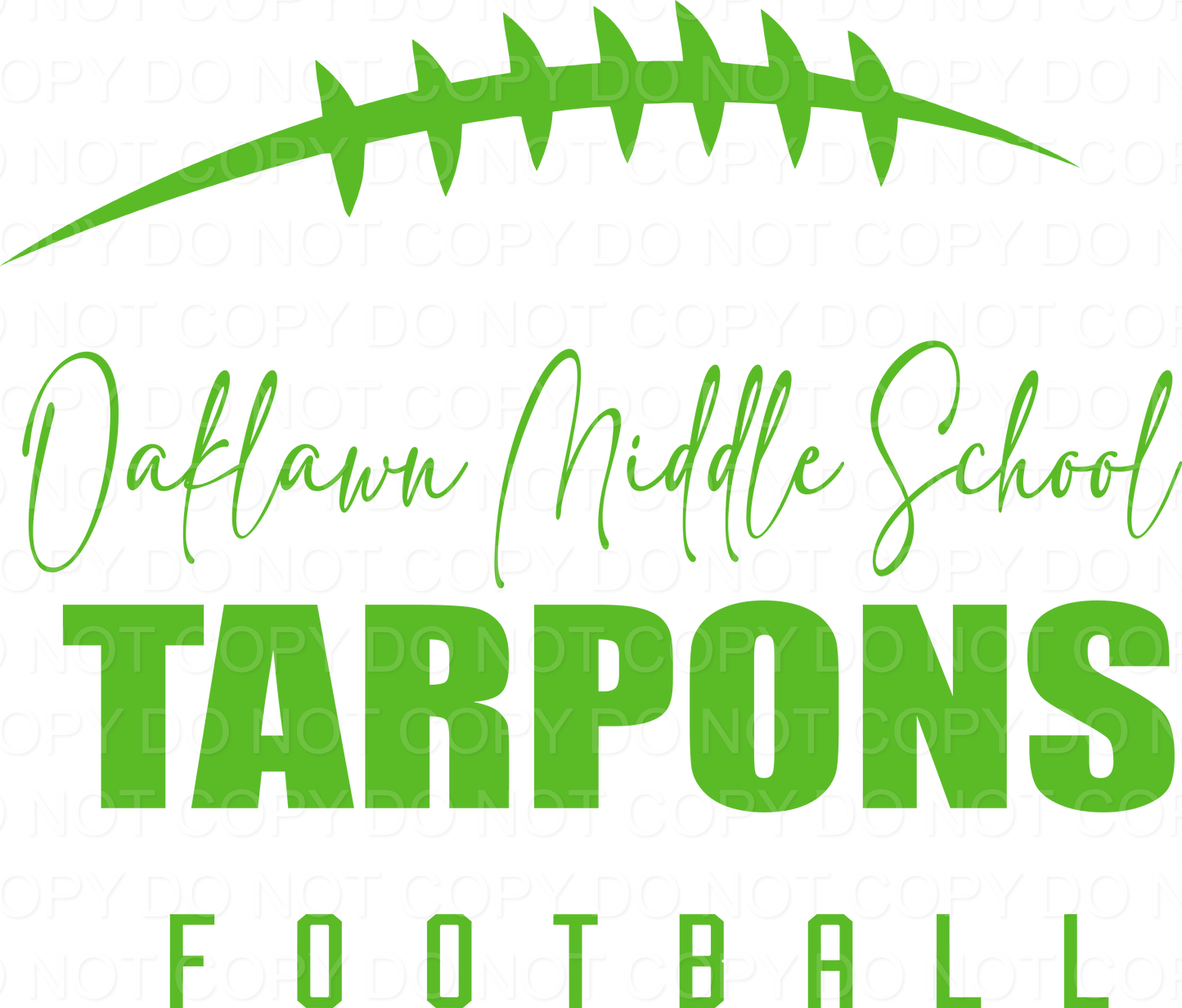 Oaklawn  Middle School Half Ball DTF Print