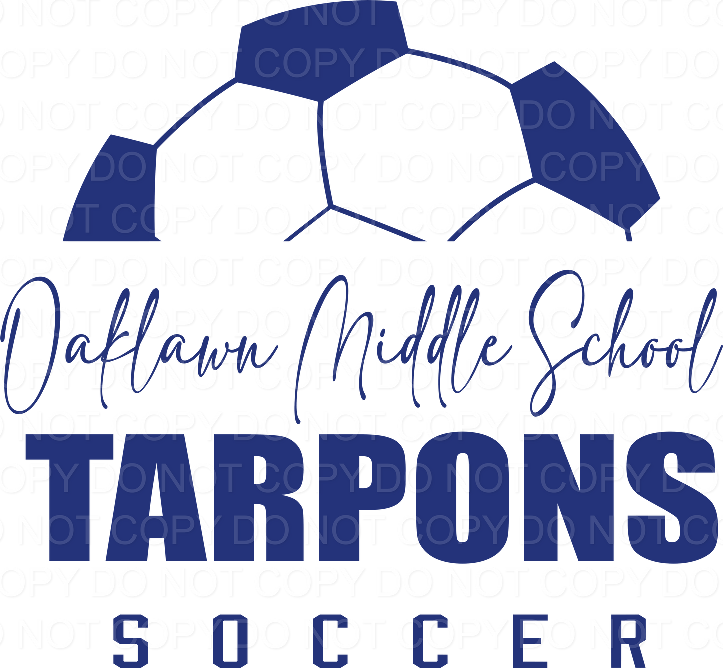 Oaklawn  Middle School Half Ball DTF Print