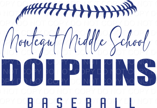 Montegut Middle School Half Ball DTF Print