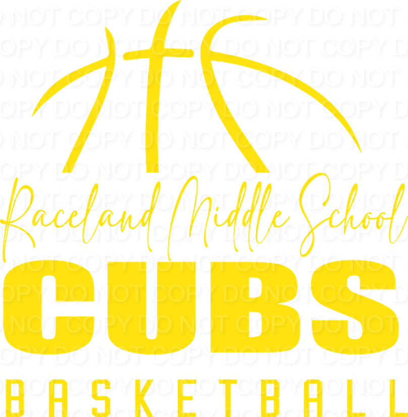 Raceland Middle School Half Ball DTF Print