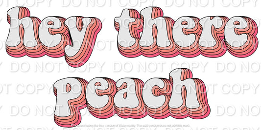 Hey There Peach Full Color (Adult)