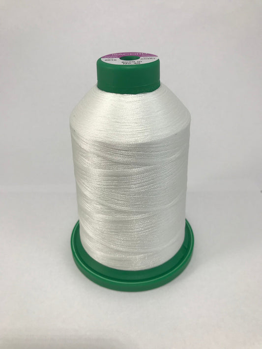 0010 Silky White- Isacord Embroidery Thread 40WT 5000M