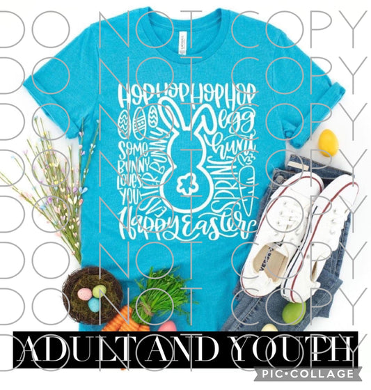 Easter Word Typography Single Color (Adult & Youth)
