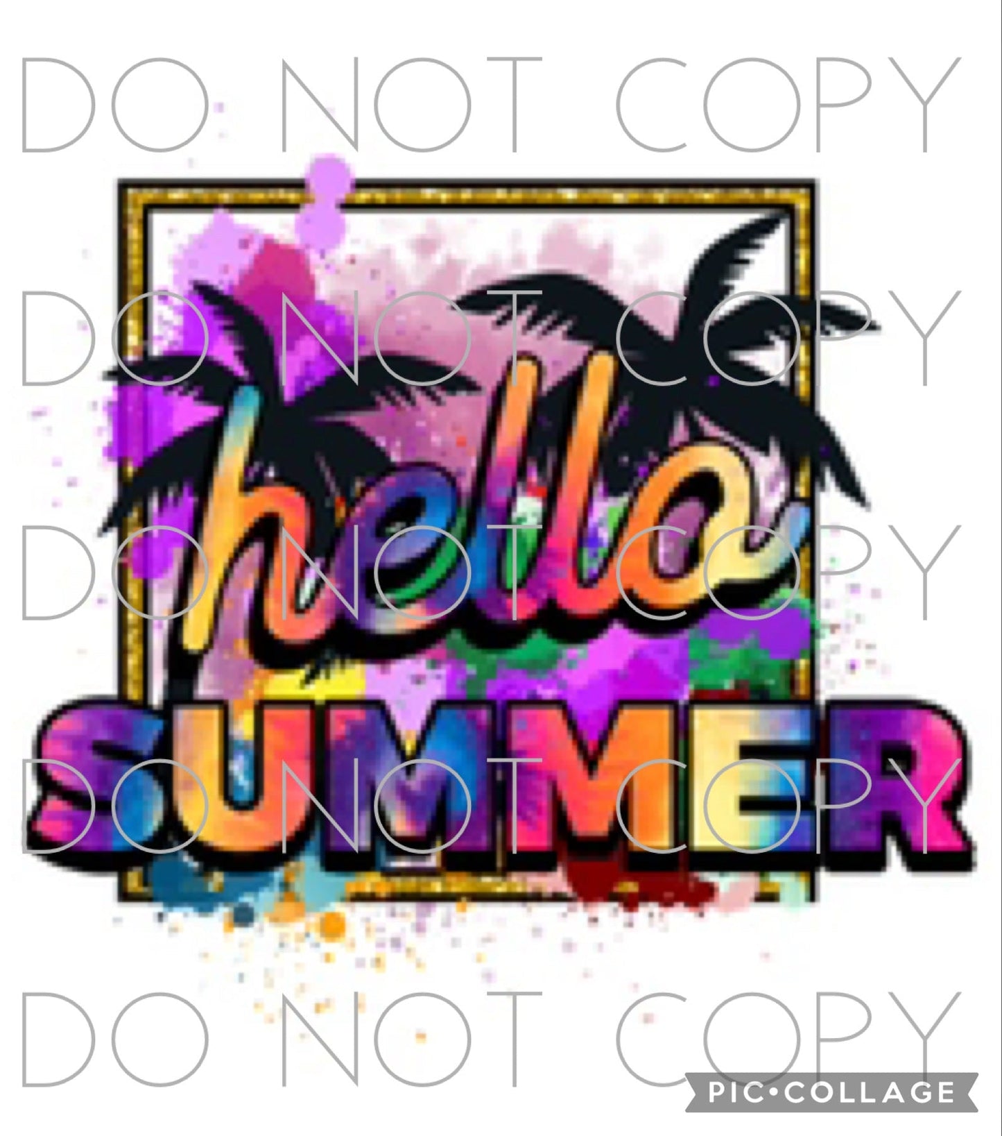 Hello Summer Watercolor (Direct To Film)