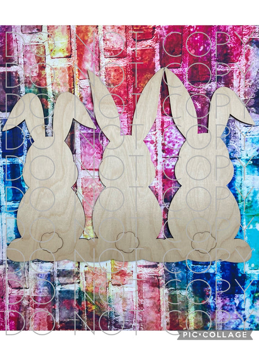 3 Bent Ear Bunnies