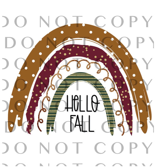 Hello Fall Rainbow Full Color (Adult)