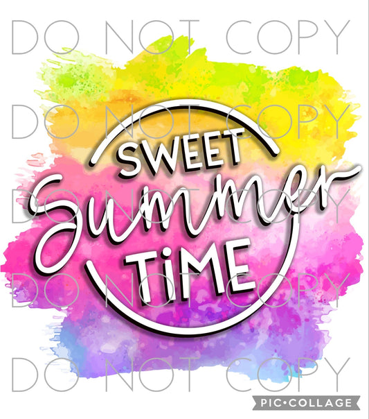 Sweet Summertime watercolor background (Sublimation)