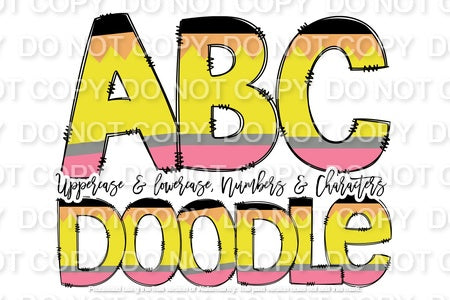 Pencil Doodle Words (Sublimation)