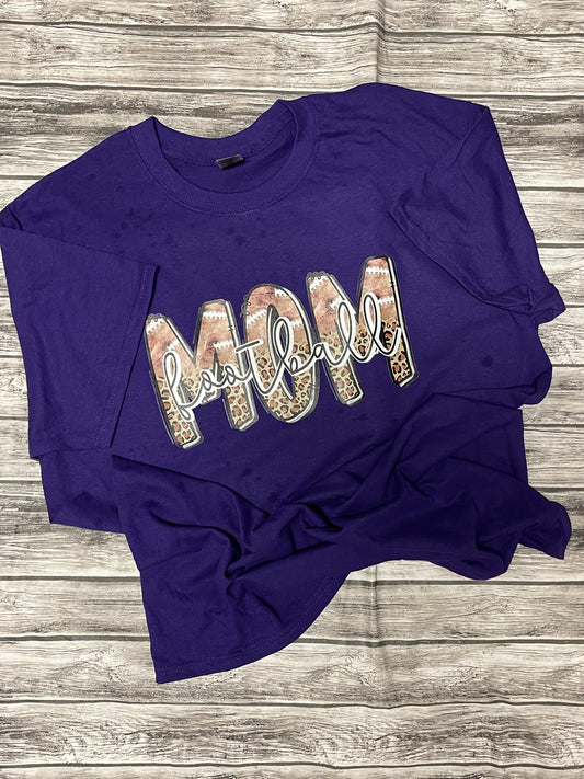 Football and Cheetah Ombre Football Mom Full Color (Adult)