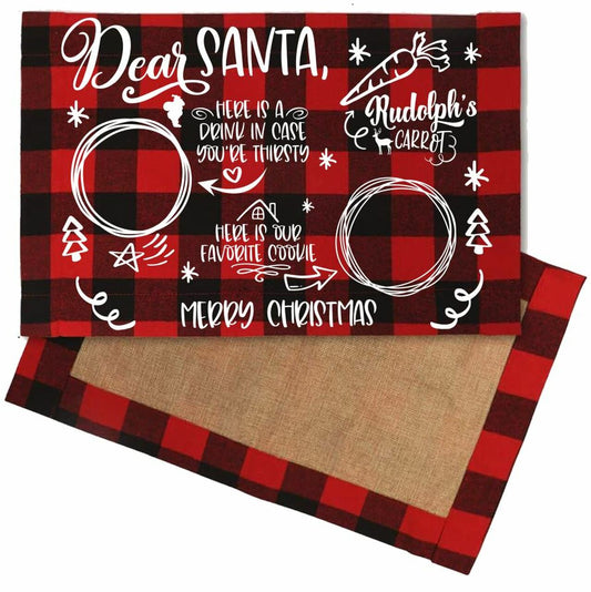 Dear Santa Placemats with Circles Sreen Print ONLY