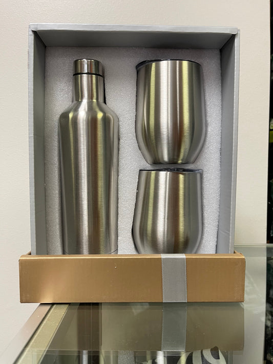 Stainless Steel Wine Tumbler Gift Set