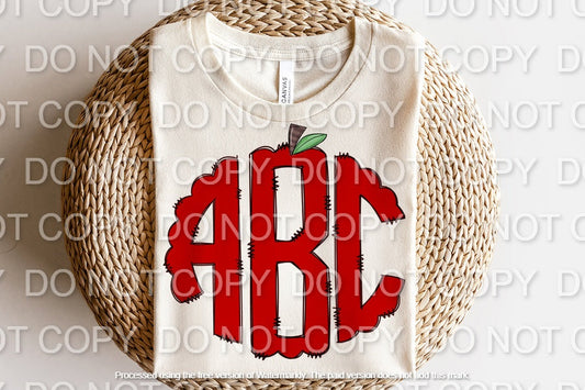 Teacher Apple Monogram(Sublimation)