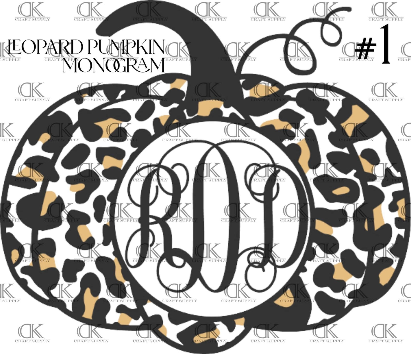 Leopard Pumpkin Monogram(Direct To Film)