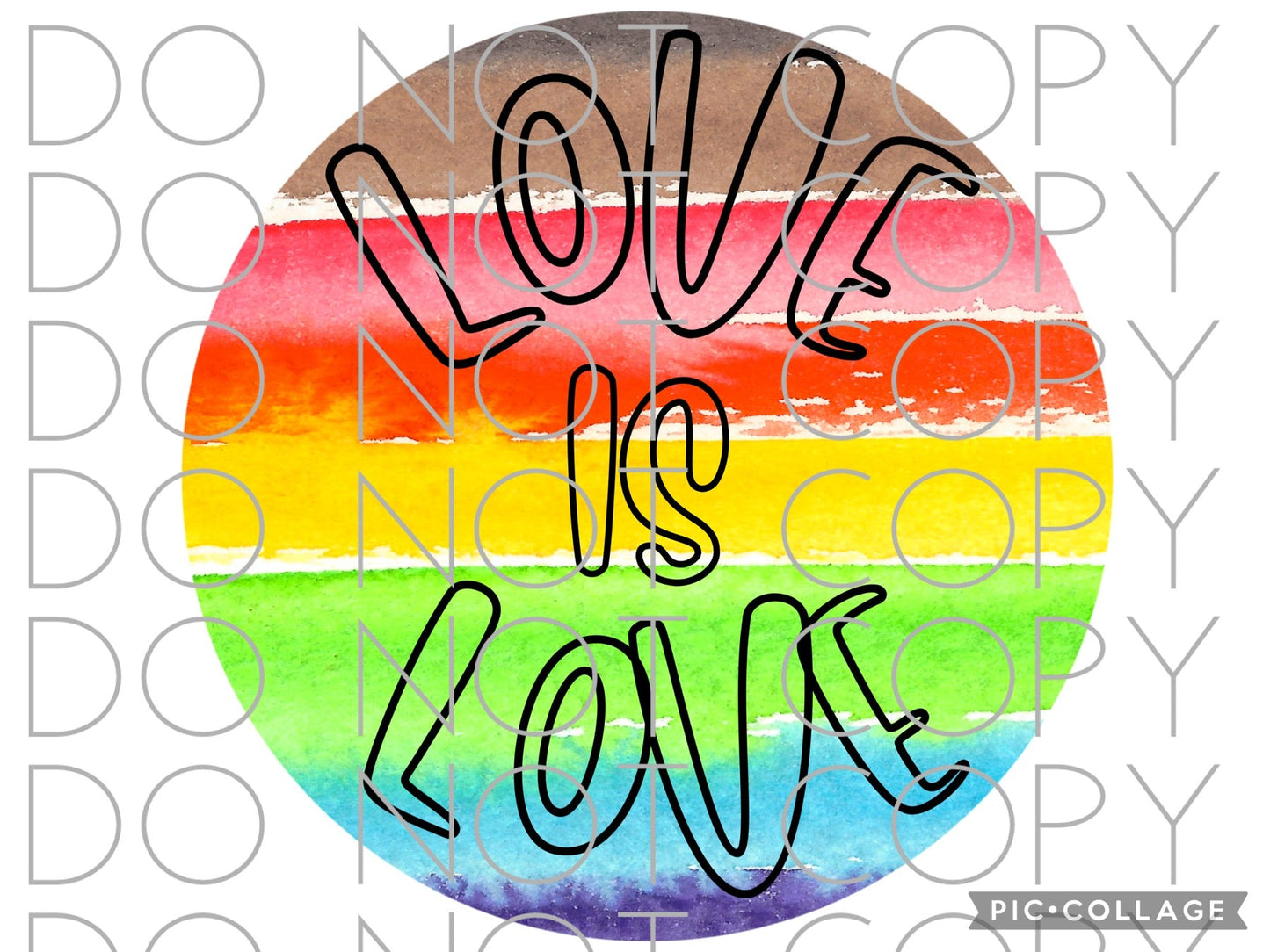 Love is Love rainbow circle (Direct To Film)