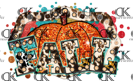Fall with Orange Glitter Pumpkin (Direct To Film)