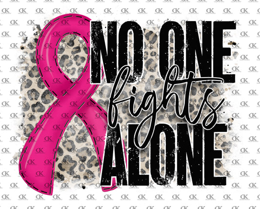 No One Fights Alone leopard background (Direct To Film)
