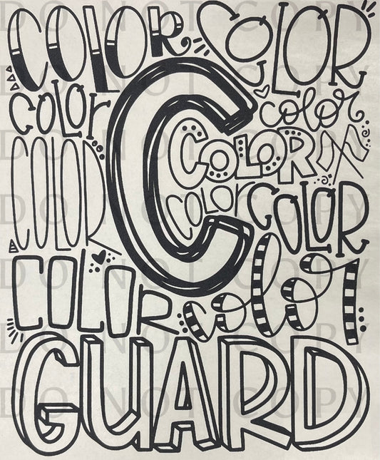 Colorguard Typography Single Color (Adult)