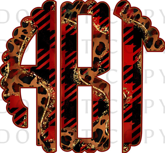 Buffalo plaid monogram (Sublimation)