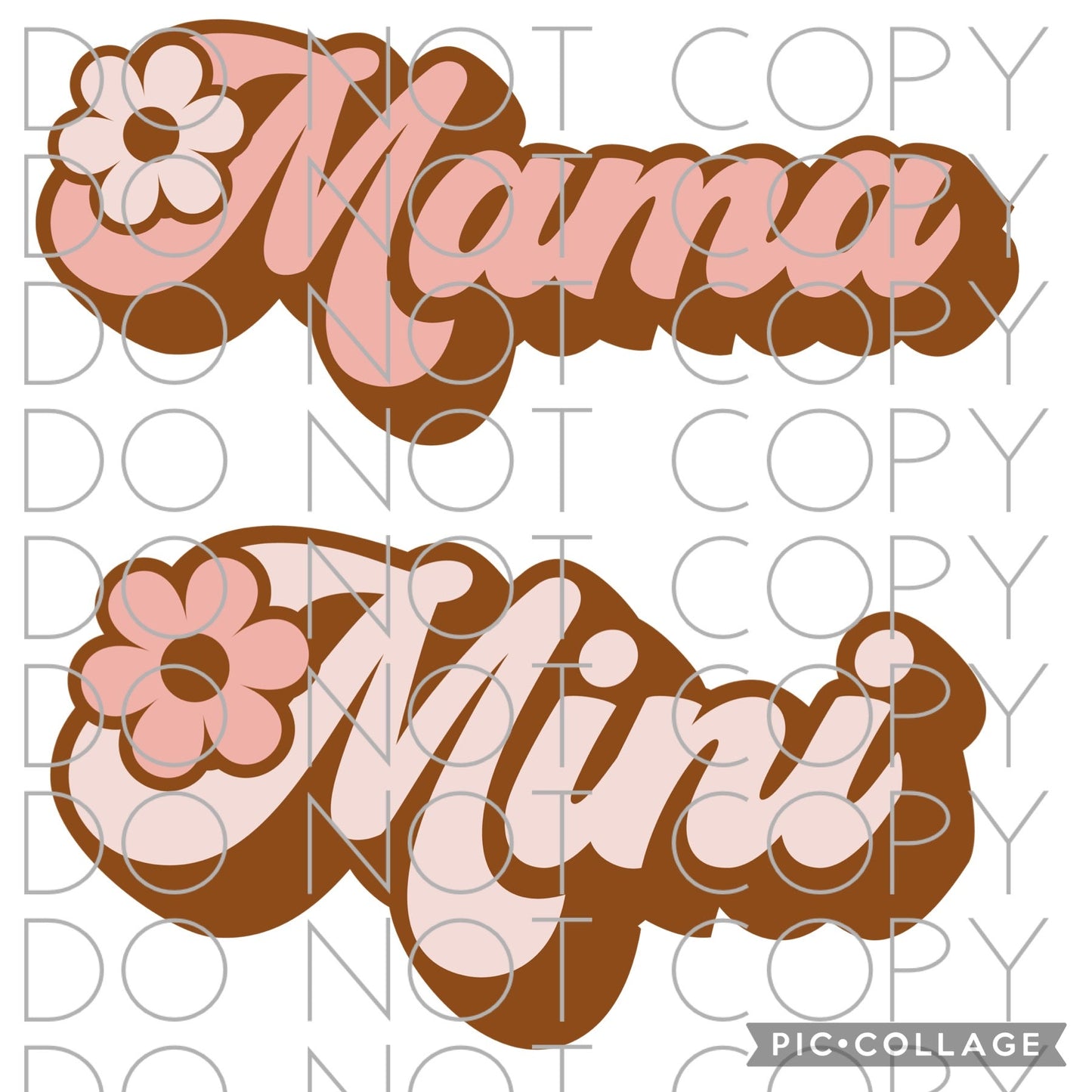 Mama or Mini Retro Font (Direct To Film)