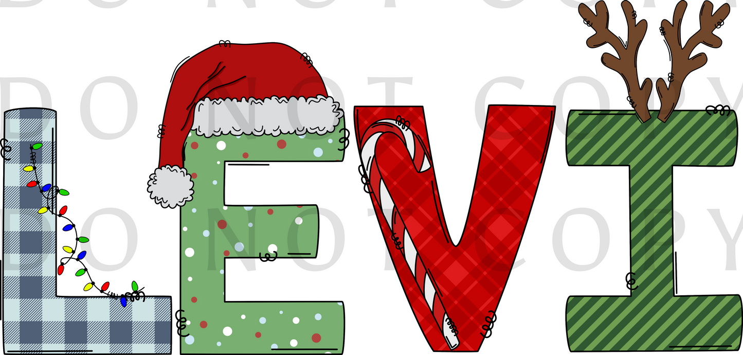 Christmas Doodle Name (Direct To Film)