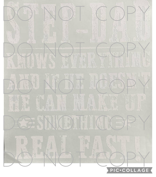 Step Dad Knows Everything Single Color (Adult)