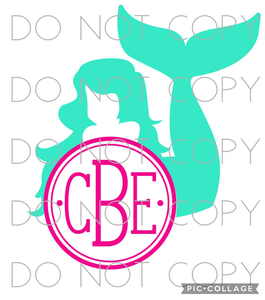 Mermaid Monogram(Direct To Film)