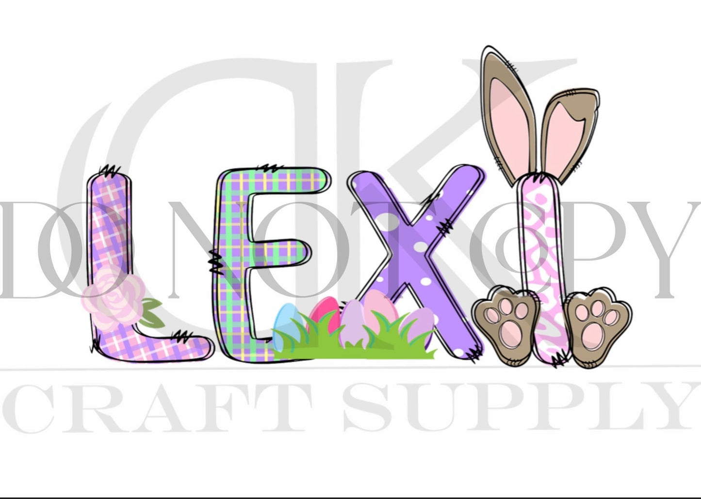 Easter Doodle Name(Direct To Film)