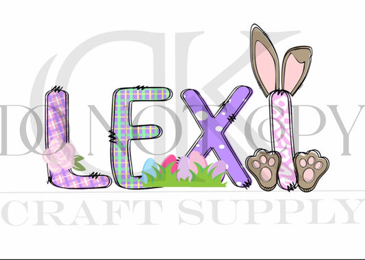 Easter Doodle Name(Direct To Film)