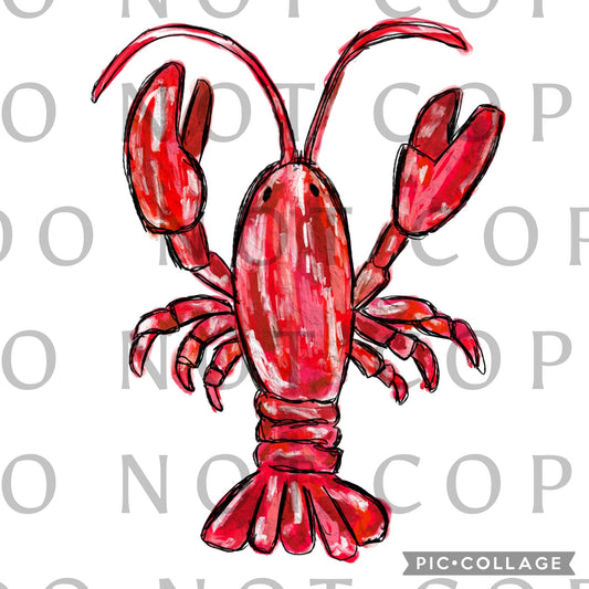 Watercolor Crawfish (Direct To Film)