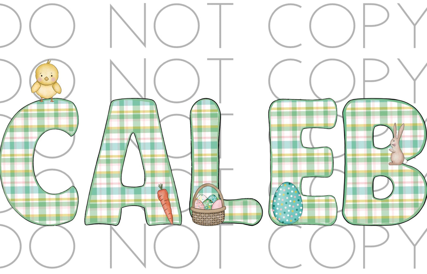 Boho Easter Doodle Name(Direct To Film)