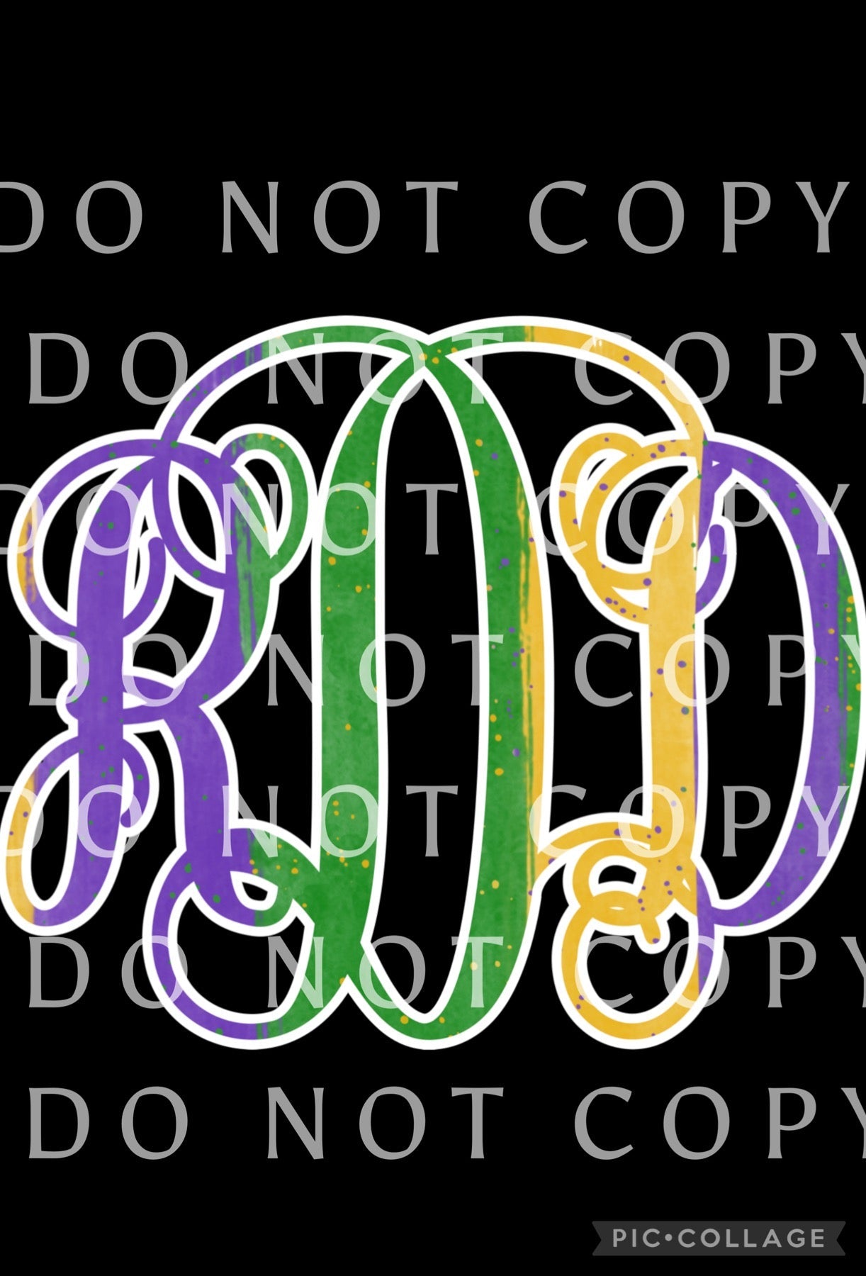 Mardi Gras Vine Monogram (Direct To Film)