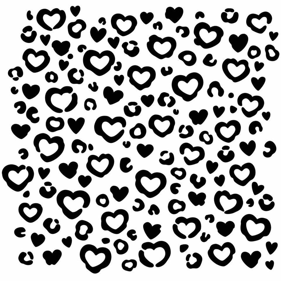 Heart Shaped Leopard full sheet on color Gildan Soft-Style Tee (Adult)