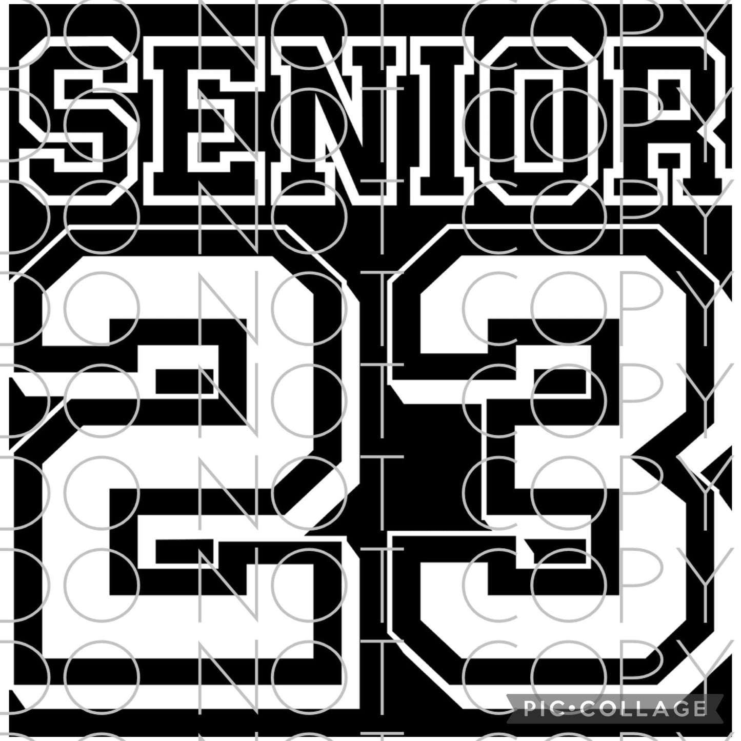 Senior 2023 Jersey White Font (Direct To Film)