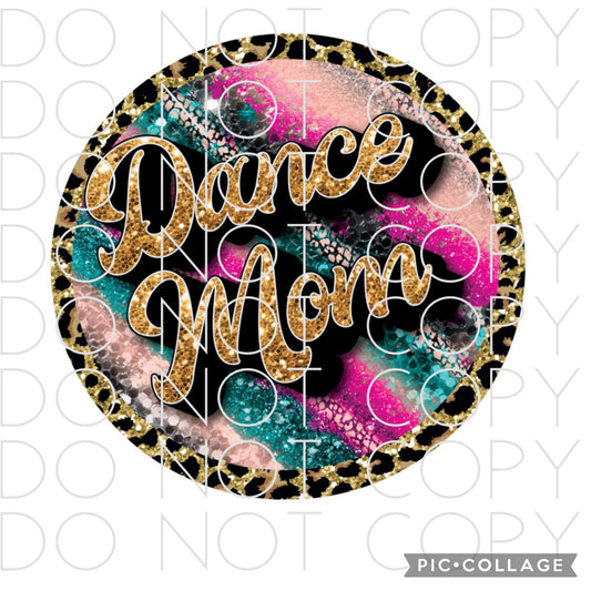 Dance Mom leopard circle
