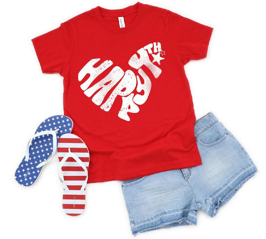 Happy 4th Retro Single Color (Adult)