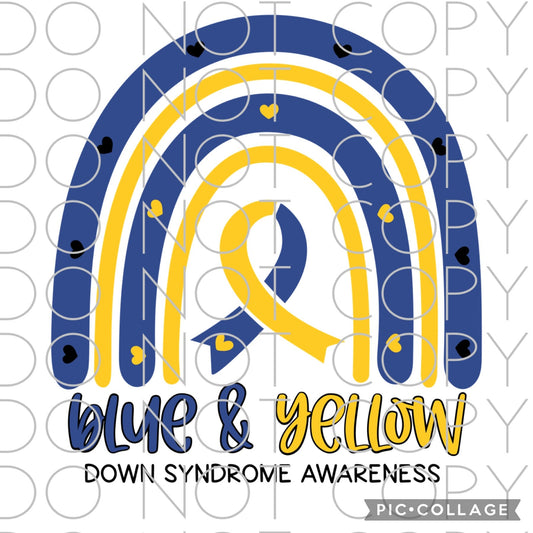 Blue and Yellow Down Syndrome Awareness Rainbow (Direct To Film)