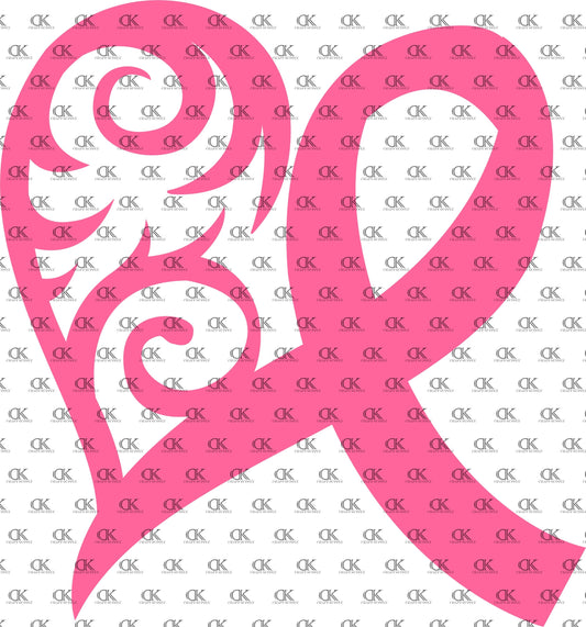 Filigree Heart and Ribbon(Direct To Film)