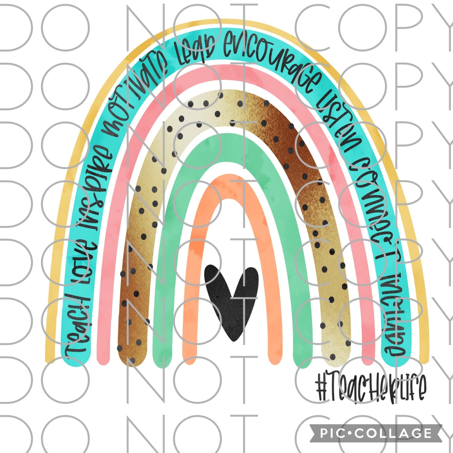 #Teacherlife Rainbow Full Color (Adult)