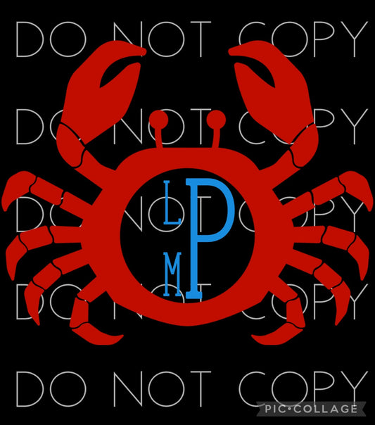 Crab Monogram(Direct To Film)