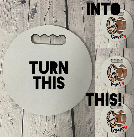Sublimation White Foam Round Stadium Cushion