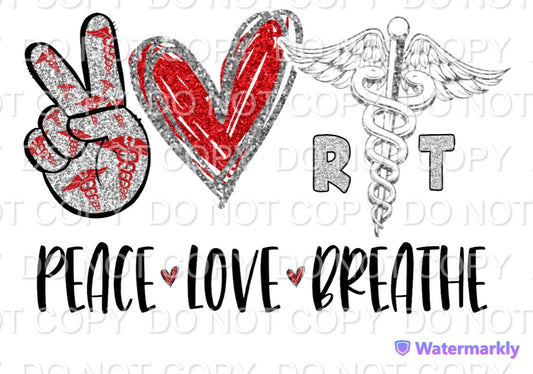 Peace Love Breathe RT Full Color (Adult)