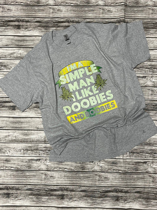 I'm a Simple Man I Like Doobies and Boobies Full Color (Adult)