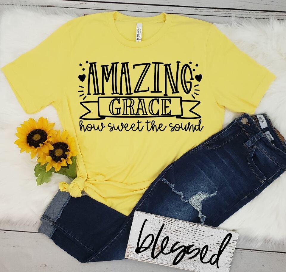 Amazing Grace How Sweet the Sound Single Color (Adult)