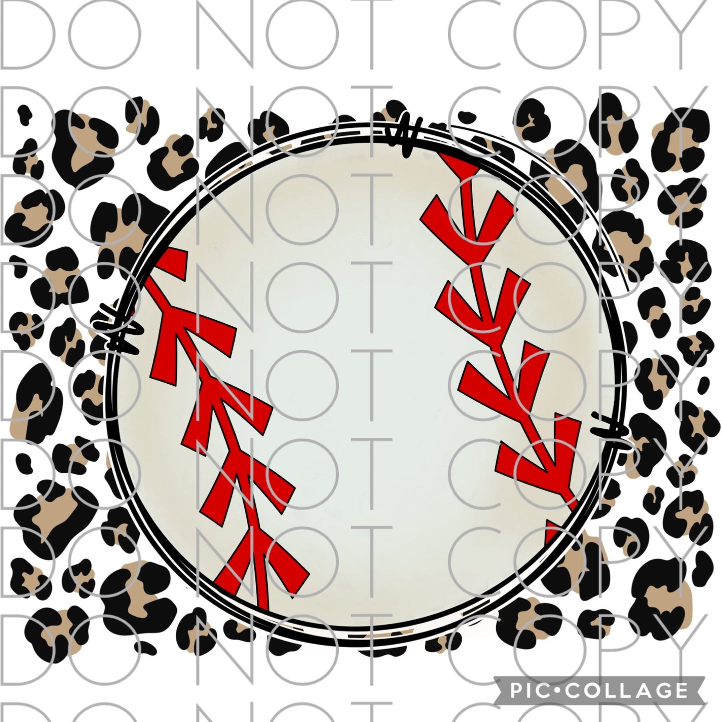 Baseball with leopard background (Direct To Film)