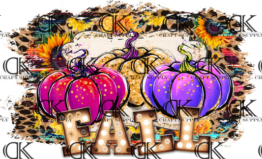 Fall with Pink, Gold and Purple Pumpkins (Direct To Film)