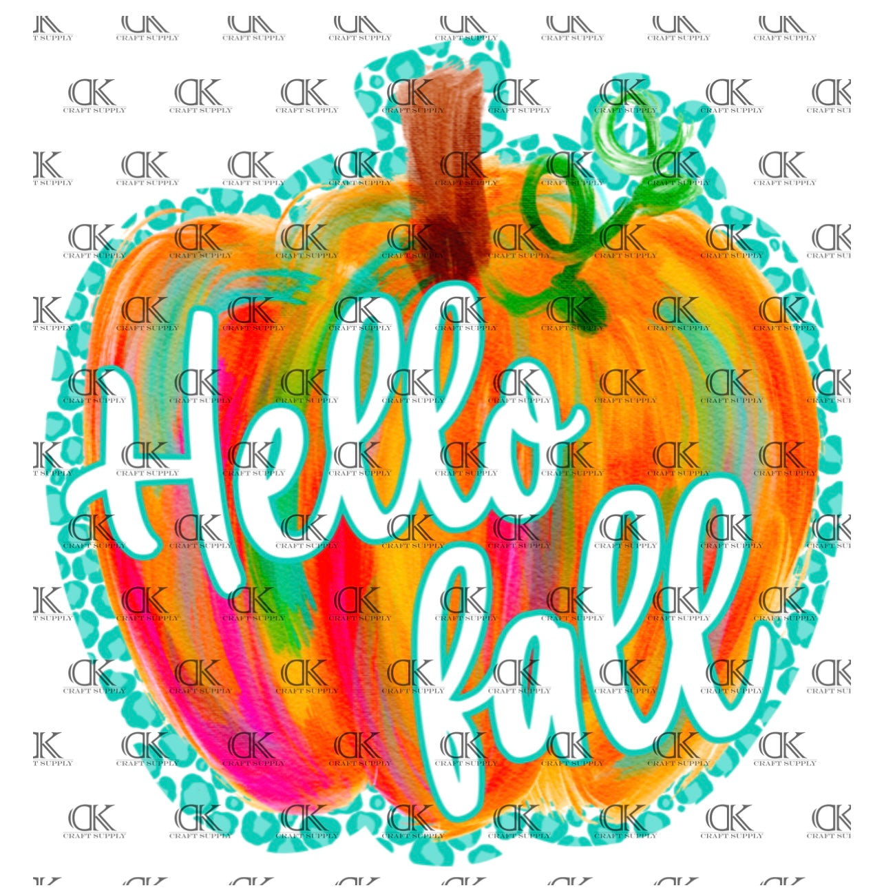 Hello Fall Brushstroke Pumpkin (Direct To Film)