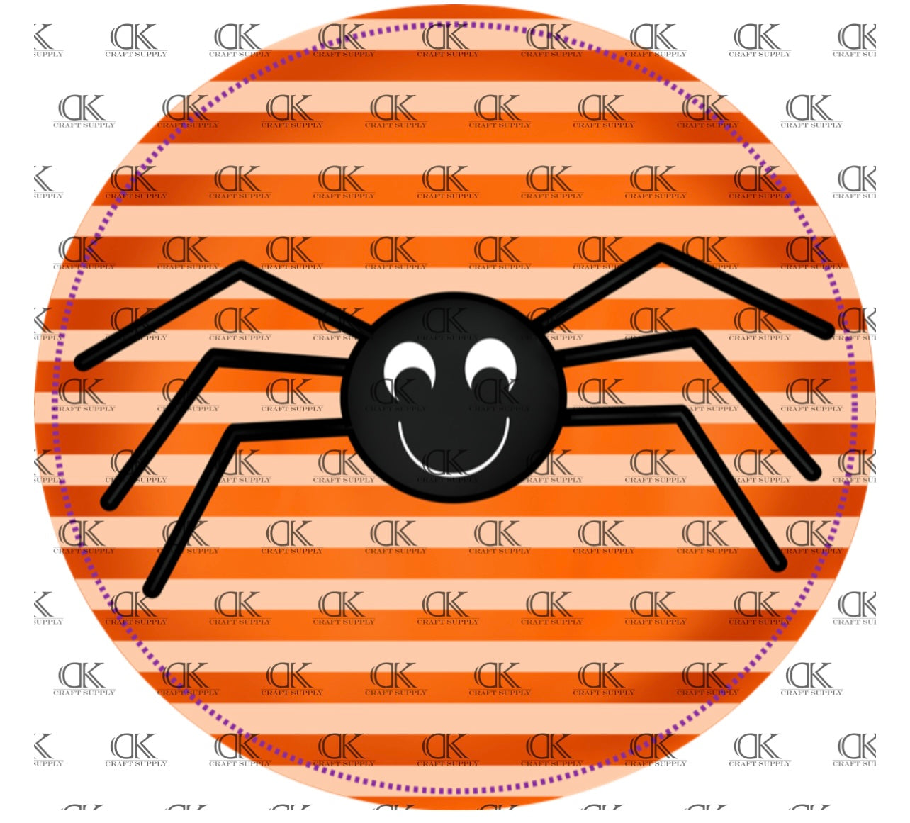 Spider with Orange Striped Background (Direct To Film)