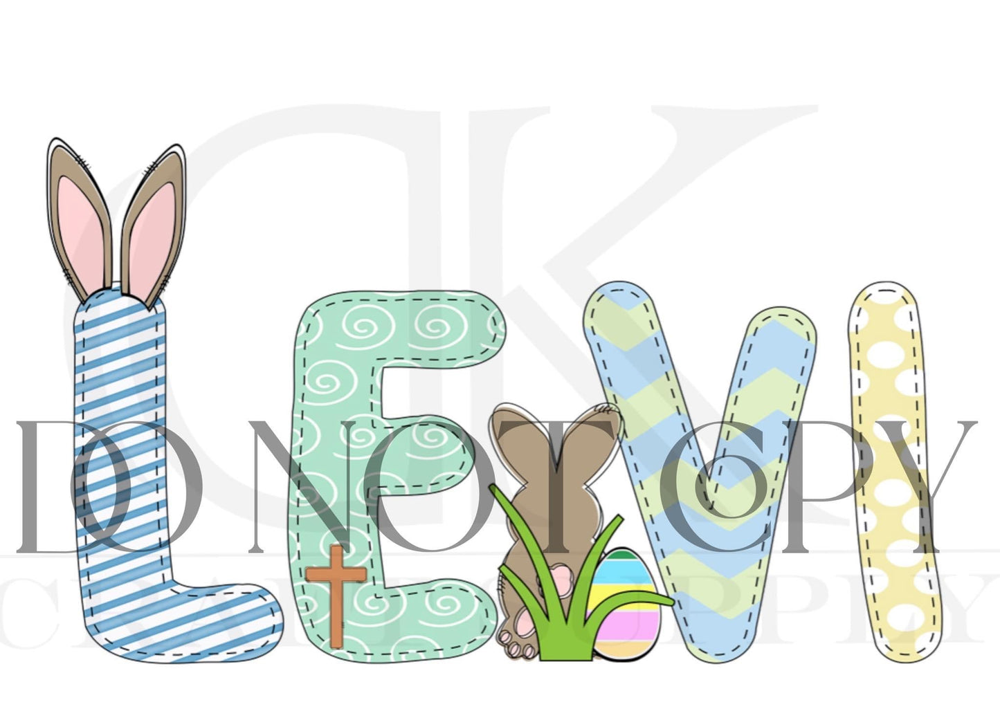 Easter Doodle Name(Direct To Film)