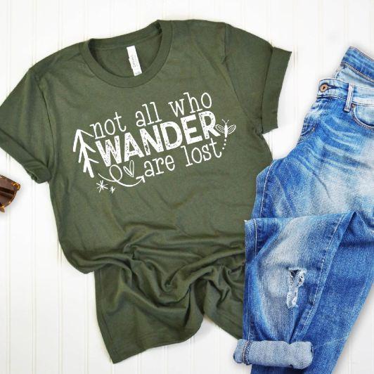 Not All Who Wander are Lost Single Color (Adult)
